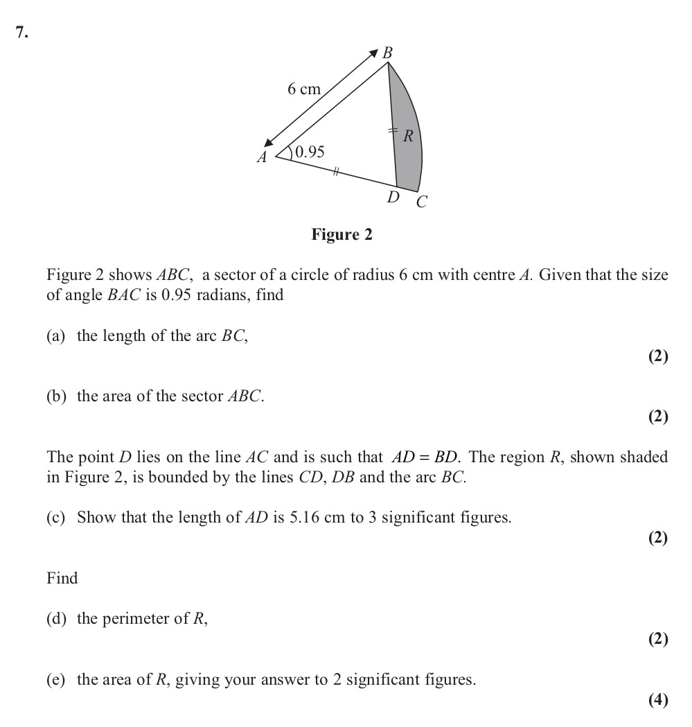 Figure-2-shows-ABC,-a-sector-of-a-circle-of-radius-6-cm-with-centre-A-Edexcel-A-Level Maths Pure-Question 9-2012-Paper 4.png